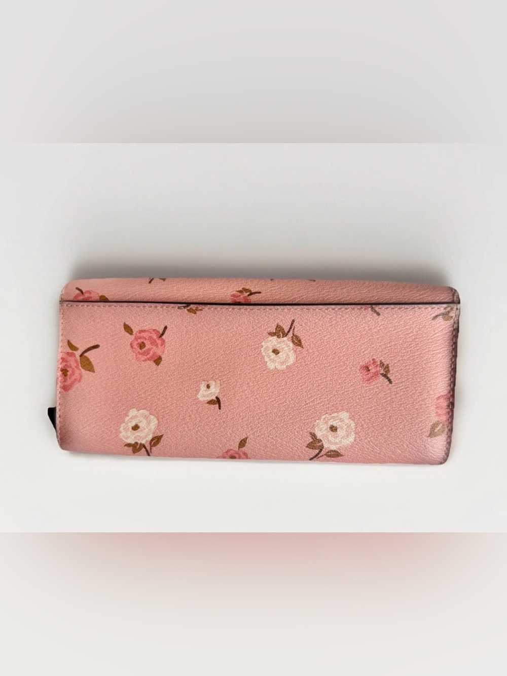 Coach Pink Floral Continental Wallet with Silver Logo - Picture 2 of 12